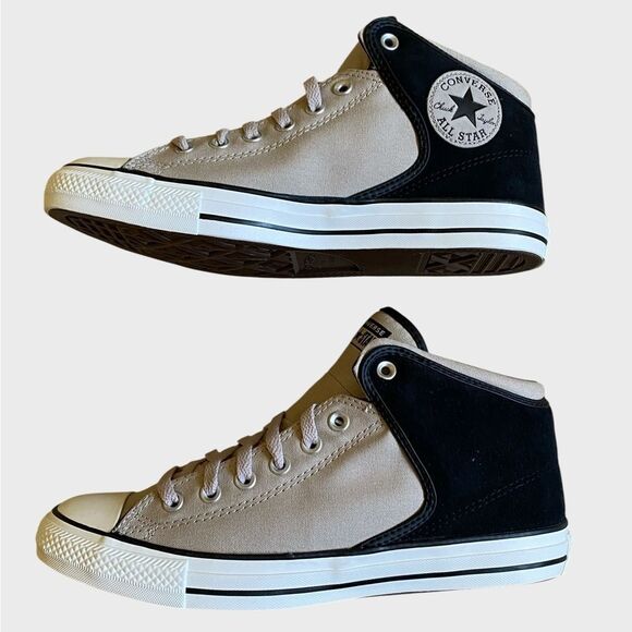 NWB Converse Chuck Taylor All Star High Street Mid Men 10.5 Wm12.5 Papyrus Black - Picture 9 of 15